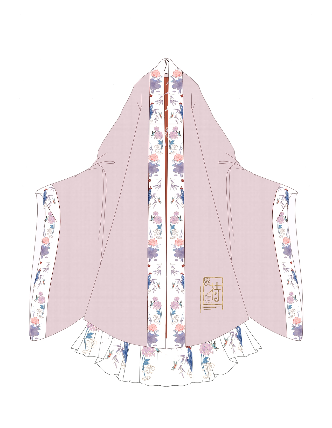 汉服设计,雪景喵喵鸟鸟