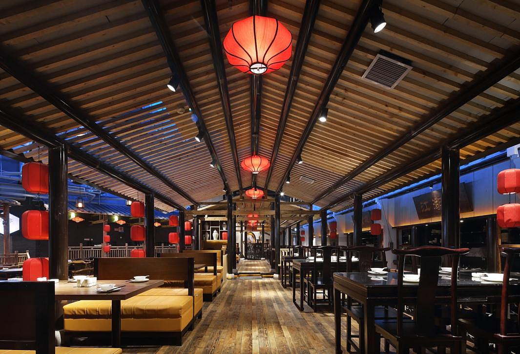 徽宴楼大排档|空间|商业空间设计|效果图小静 - 原创作品 - 站酷