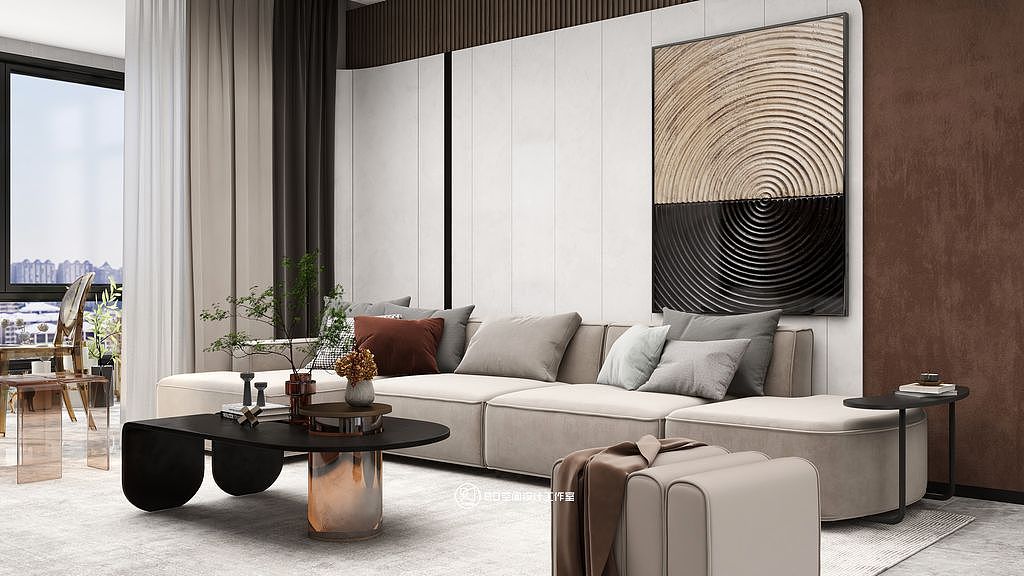 90空间设计∣133㎡配色典雅却不失轻松与温情