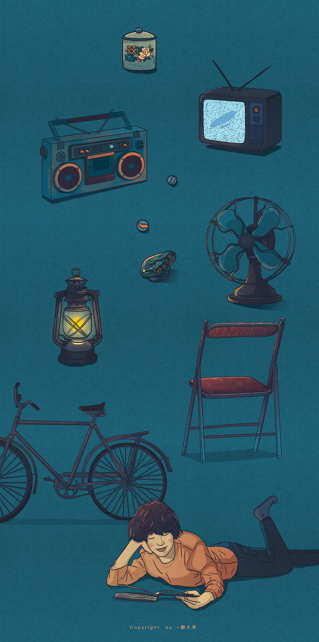 日常插画之【Childhood童年旧事】（图ZMTI5ODk3ODg0） - 创作习作 - 站酷设计师一颗大枣原创素材 - 站酷ZCOOL