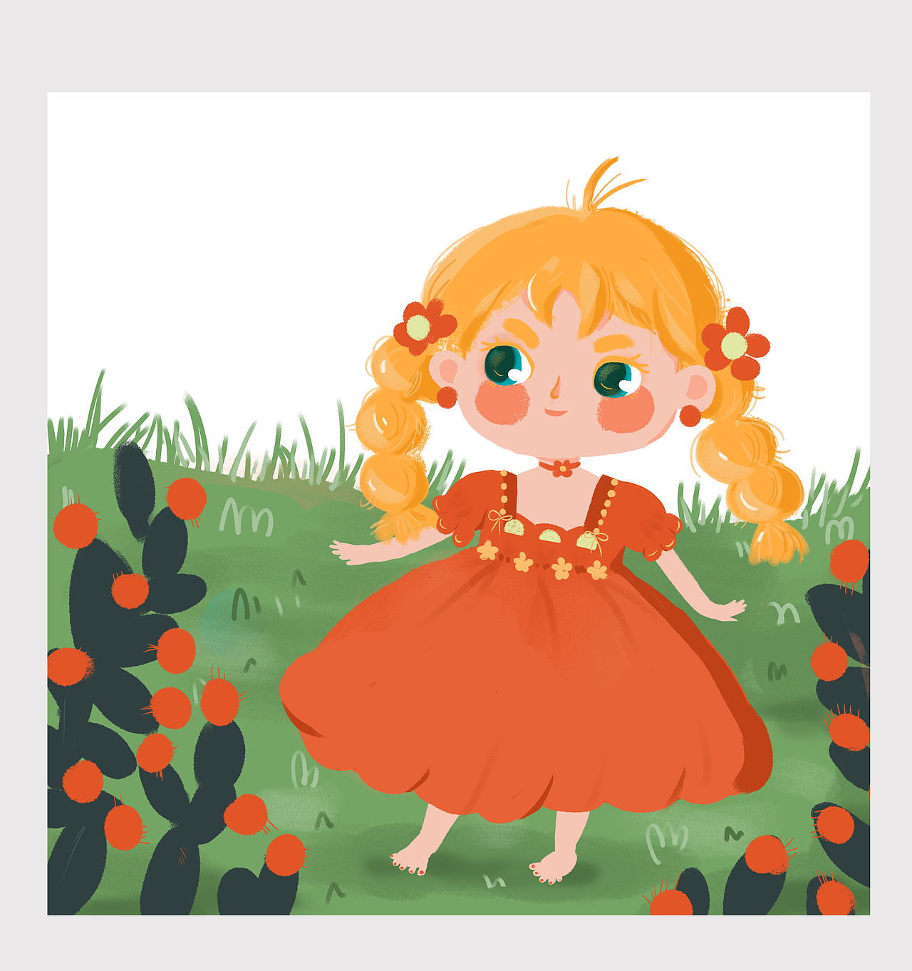 小姑娘嘻嘻（圖ZMjc5NDEzNzg4） - 繪本 - 站酷設(shè)計師丁卿原創(chuàng)素材 - 站酷ZCOOL