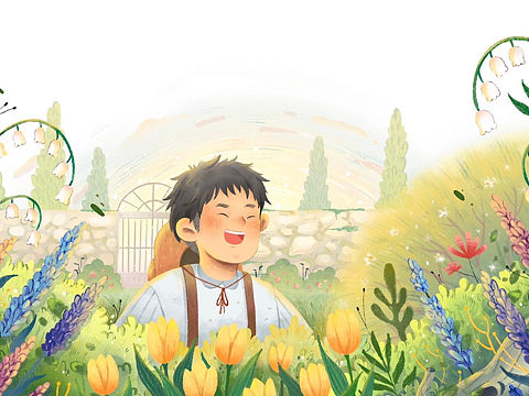 儿童杂志内页插图🍃