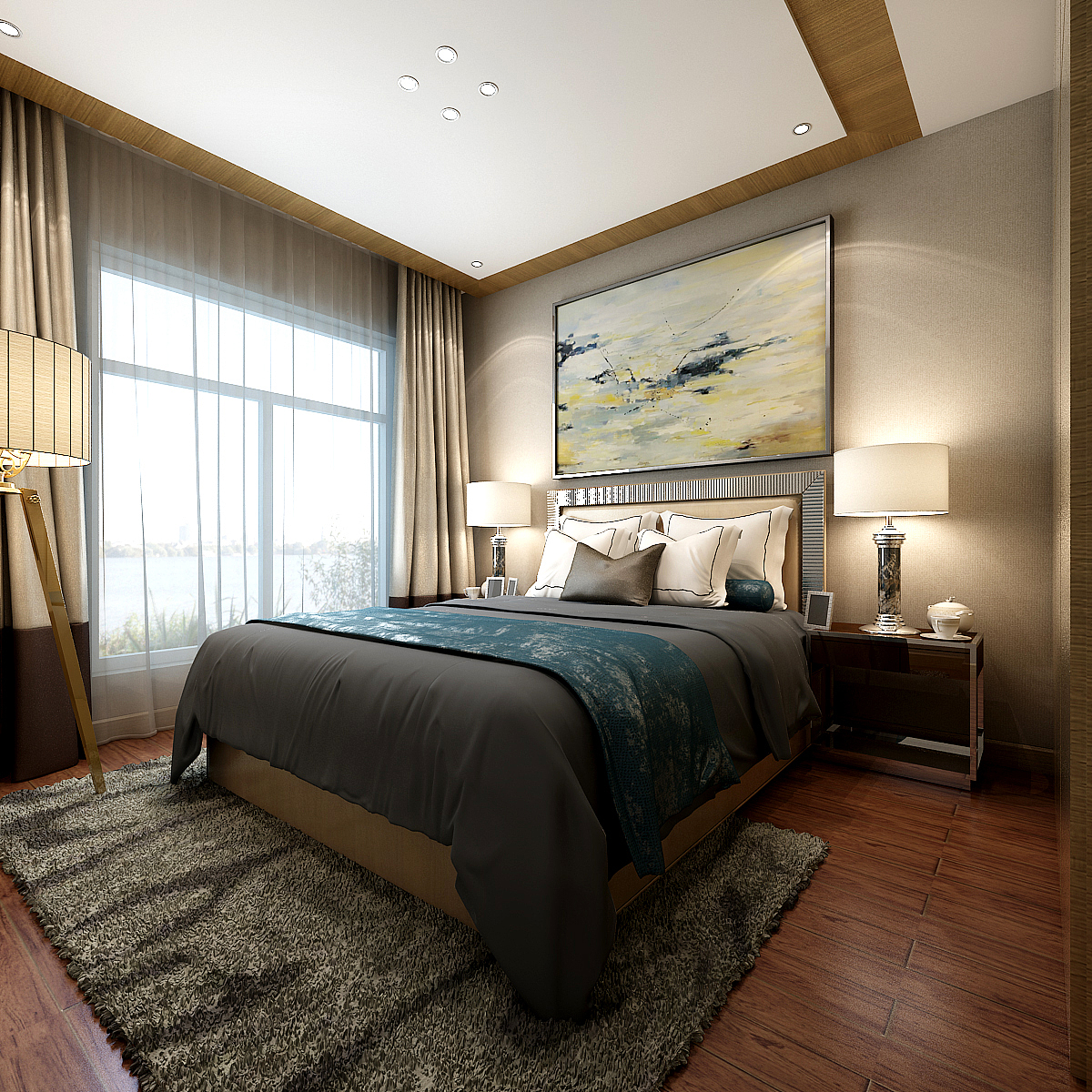 金地铂悦280平现代简约