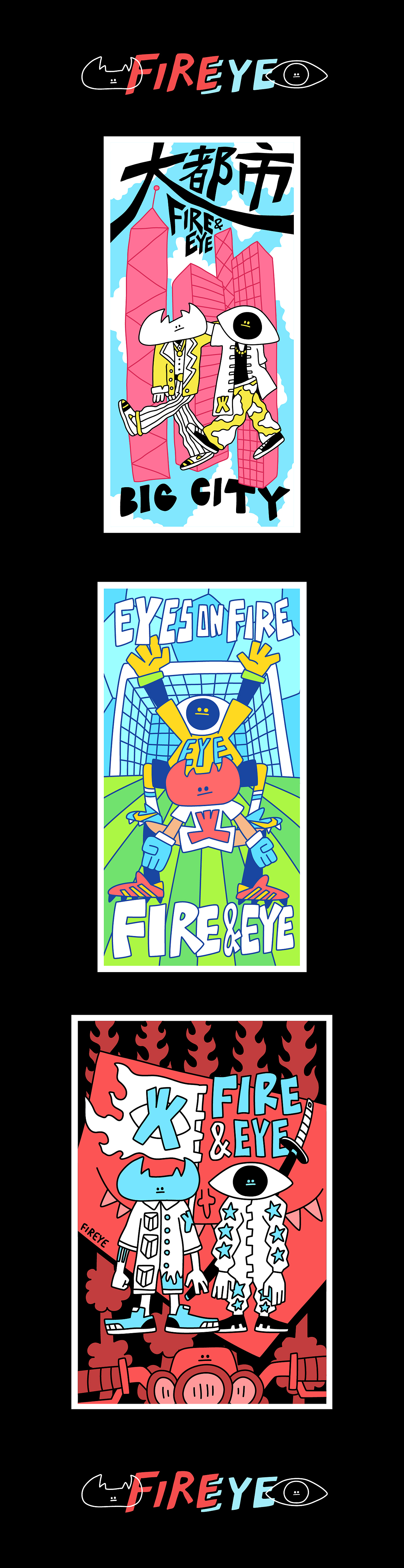 FIRE & EYE 海报（图ZMjA5NTAyODQ4） - 新锐潮流插画 - 站酷设计师Fireye峰原创素材 - 站酷ZCOOL