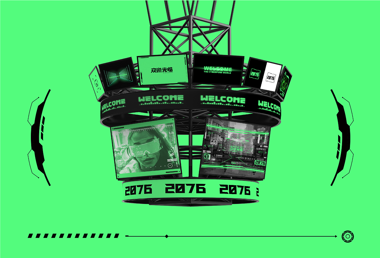 WELCOME2076 | 洪崖洞赛博朋克潮流馆(图ZMjQ5MTY1NzY0) - 品牌 - 站酷设计师V14TEAM原创素材 - 站酷ZCOOL