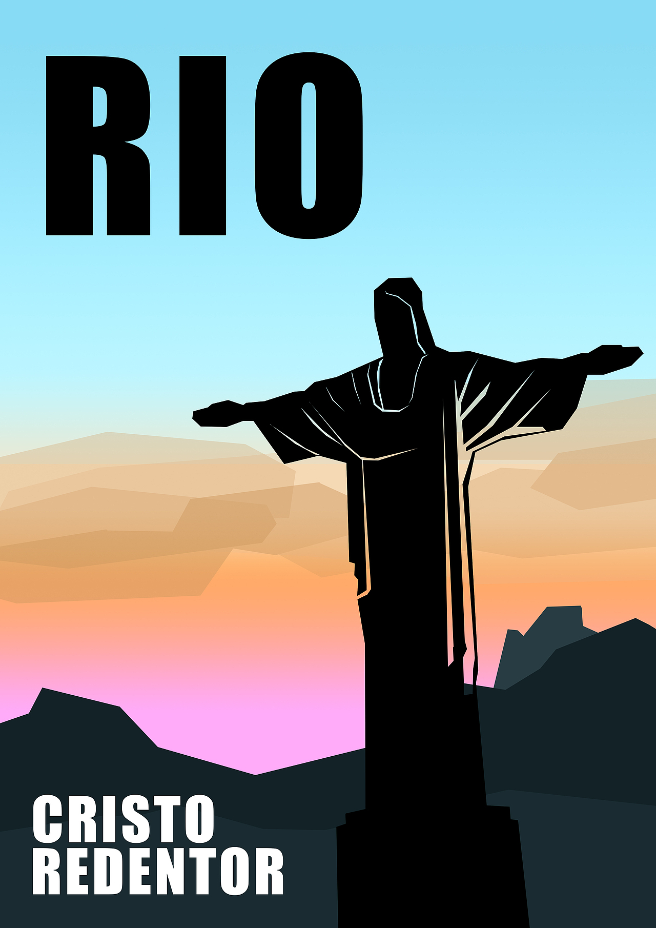 巴西基督像[Let's tour the world]（图ZMTU3MTkxOTE2） - 海报 - 站酷设计师JohnFoxchase原创素材 - 站酷ZCOOL