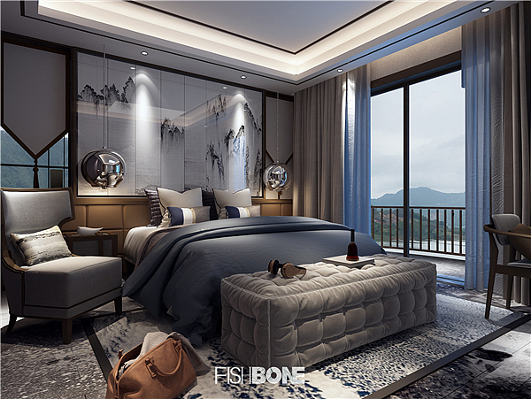 鱼骨设计事务所-东南亚与中式风格混搭别墅