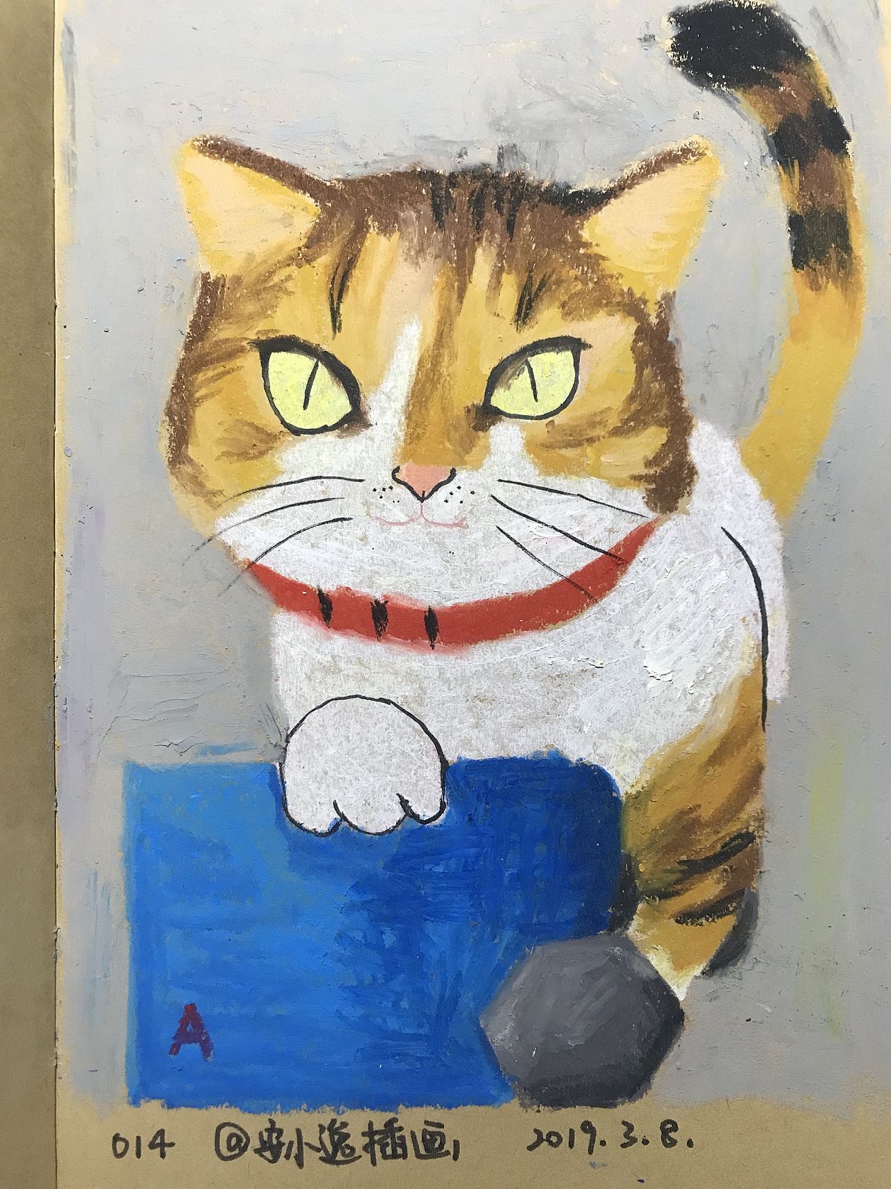 100只猫油画棒第二波（图ZMTQ5Mjg5NDYw） - 儿童插画 - 站酷设计师安小逸插画原创素材 - 站酷ZCOOL