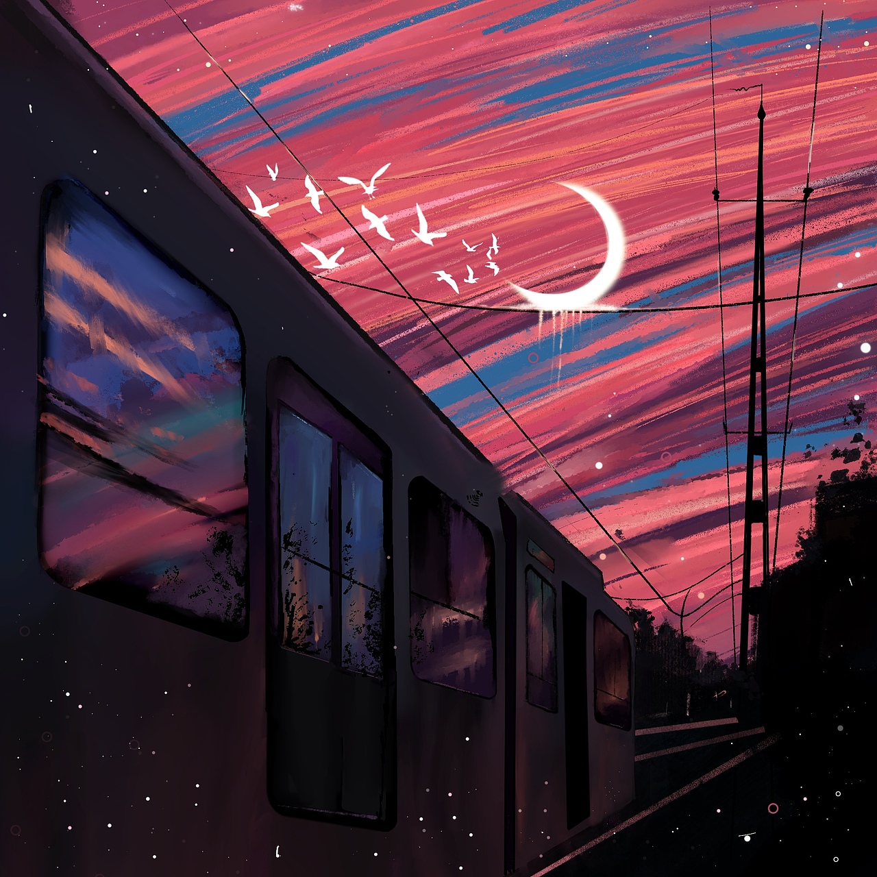 落日中弥漫的橘（图ZMjY0NzEwNzIw） - 艺术插画 - 站酷设计师呓逾原创素材 - 站酷ZCOOL