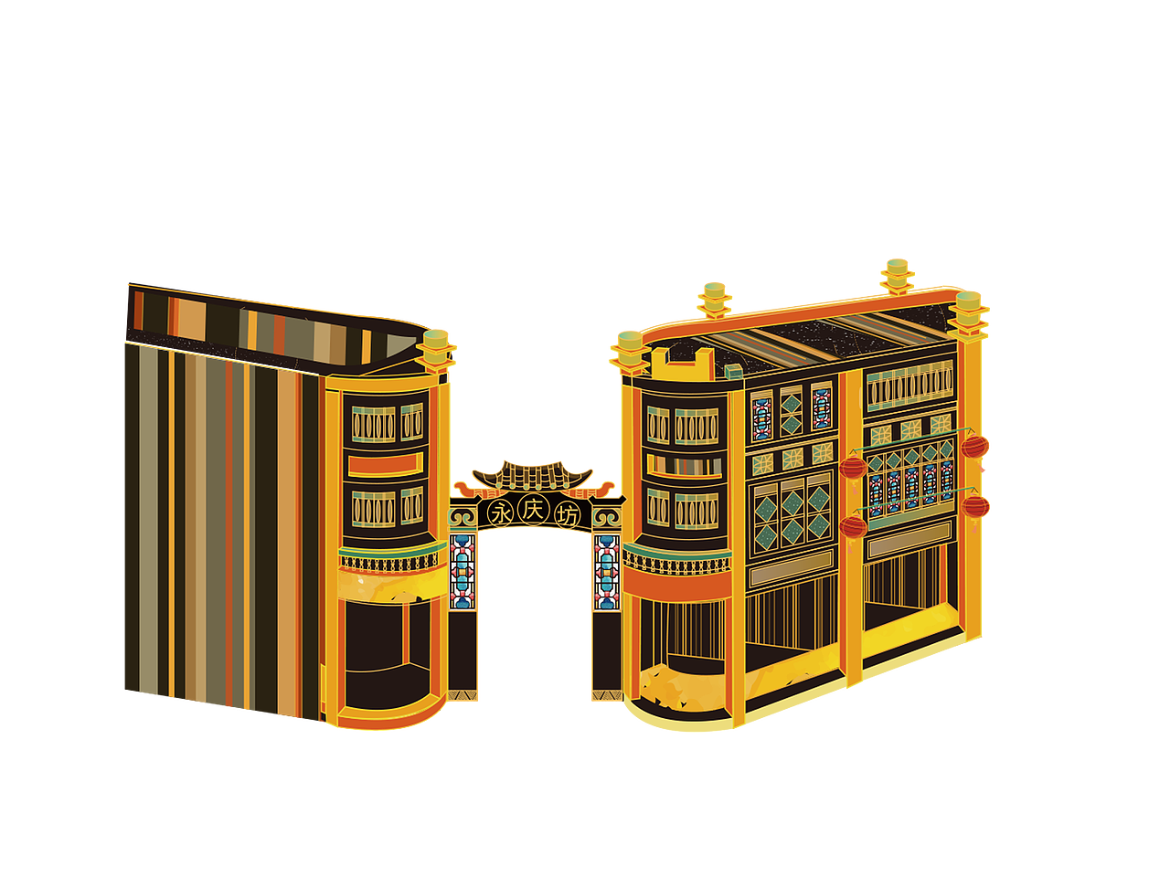 长卷插画●永庆坊