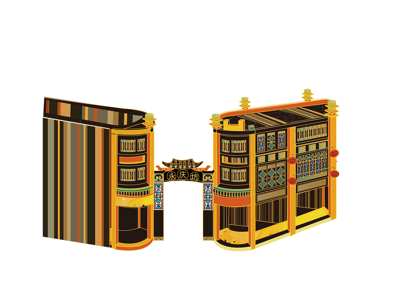 长卷插画永庆坊