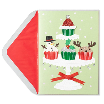 cup cake 圣诞卡片/贺卡