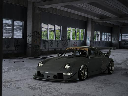C4D | Porsche 993 RWB BLACK学员作品