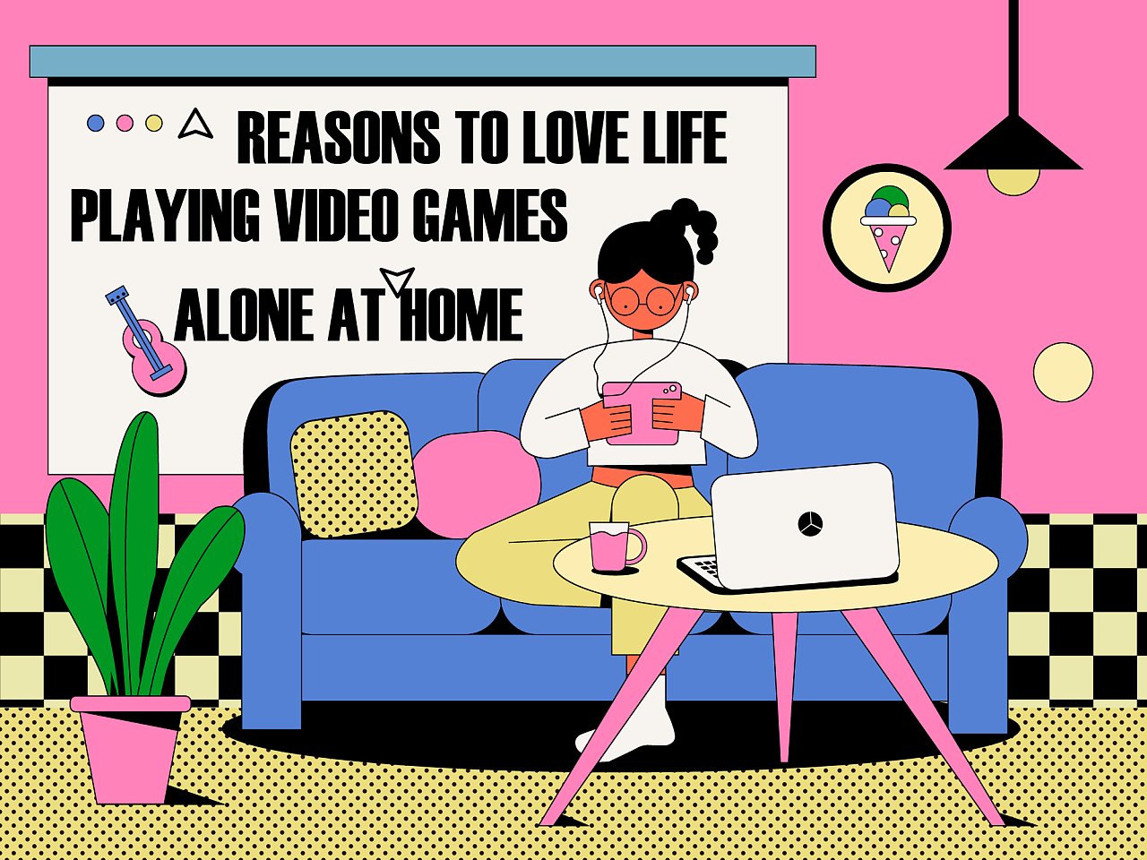 热爱生活系列场景插画