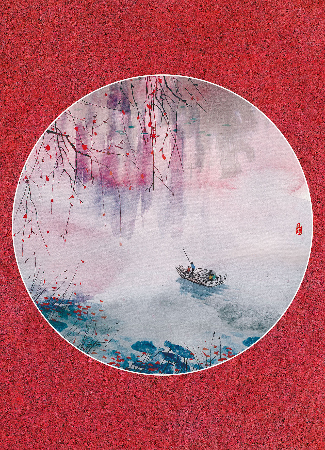 我的十三幅圆形写意国画习作