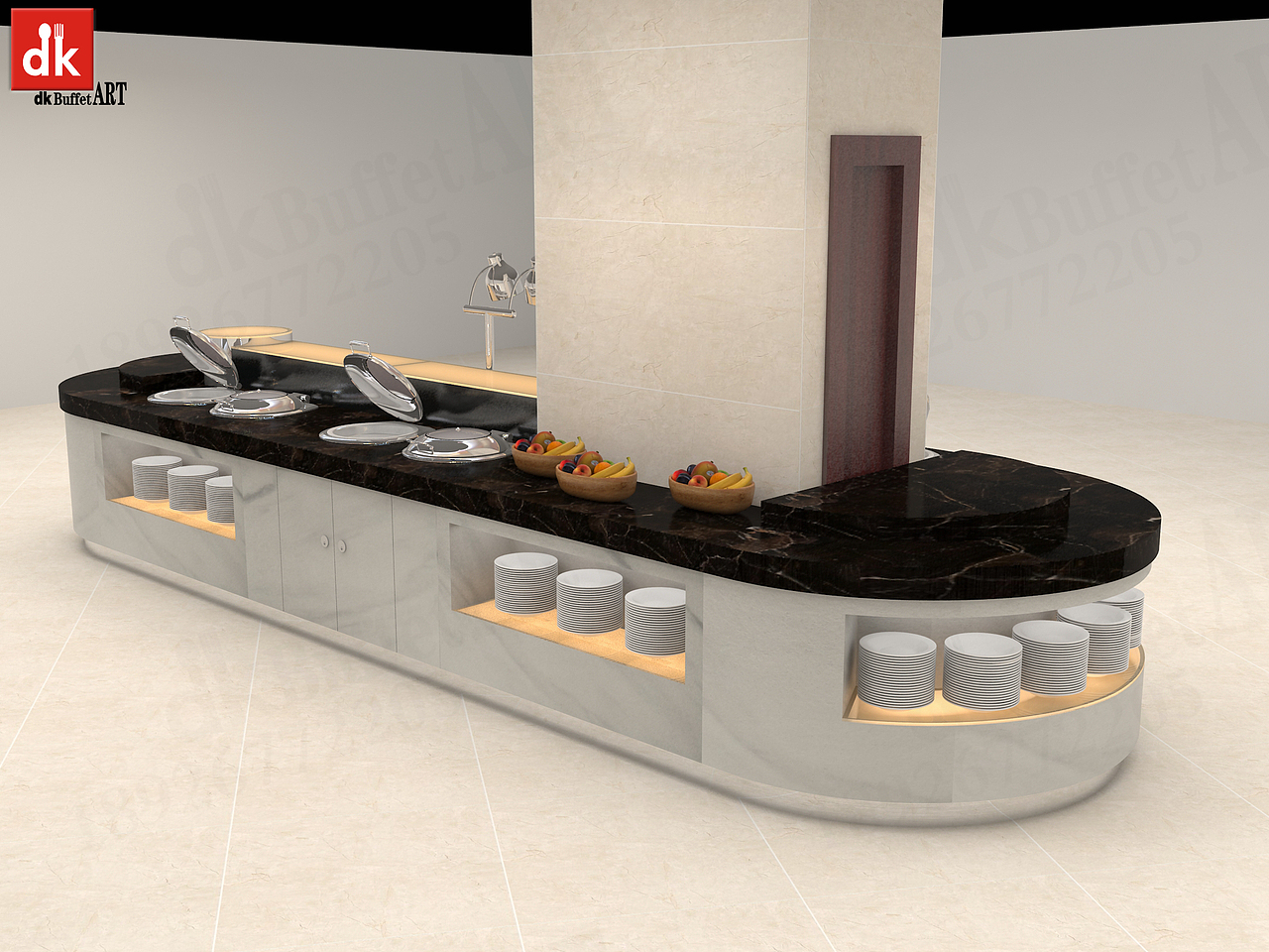 长沙天都酒店管理有限公司自助餐台设计制作