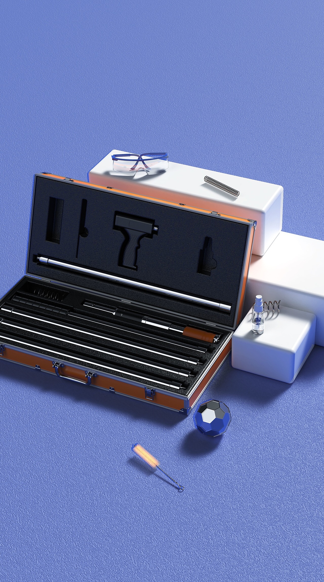 五金工具 吊顶神器微场景渲染