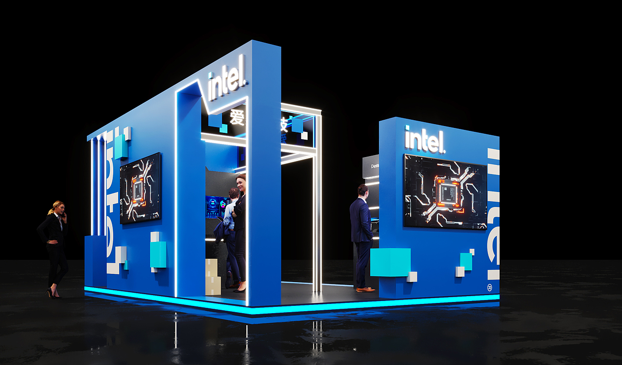 因特尔展台（图ZMzEwODI2NzAw） - 展陈设计 - 站酷设计师AK压QIANG杨吉光原创素材 - 站酷ZCOOL