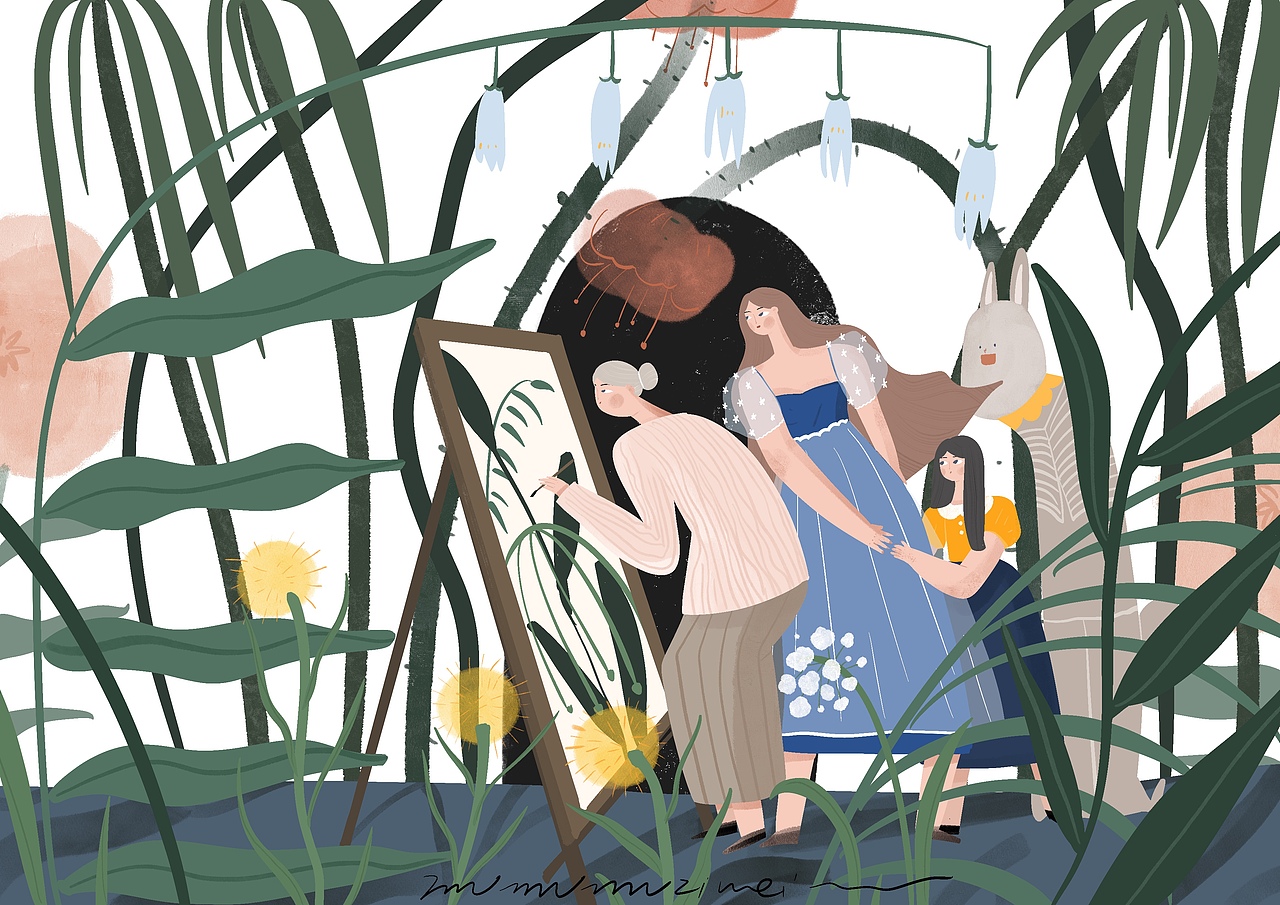 睡梦中看老奶奶画画（图ZMjY3NzU4NzIw） - 创作习作 - 站酷设计师木木木子薇原创素材 - 站酷ZCOOL