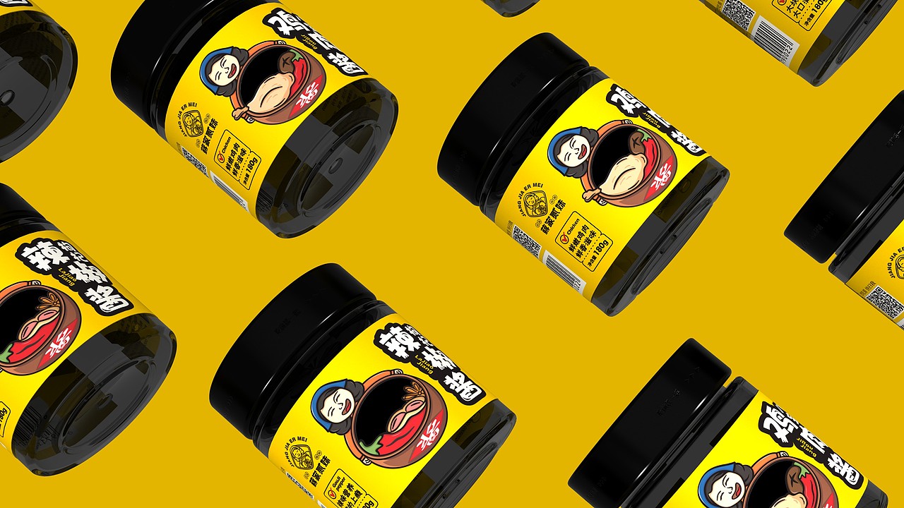 蒋家贰妹辣酱包装设计方案（图ZMjE1MTM1NjM2） - 包装 - 站酷设计师卫冷冷原创素材 - 站酷ZCOOL