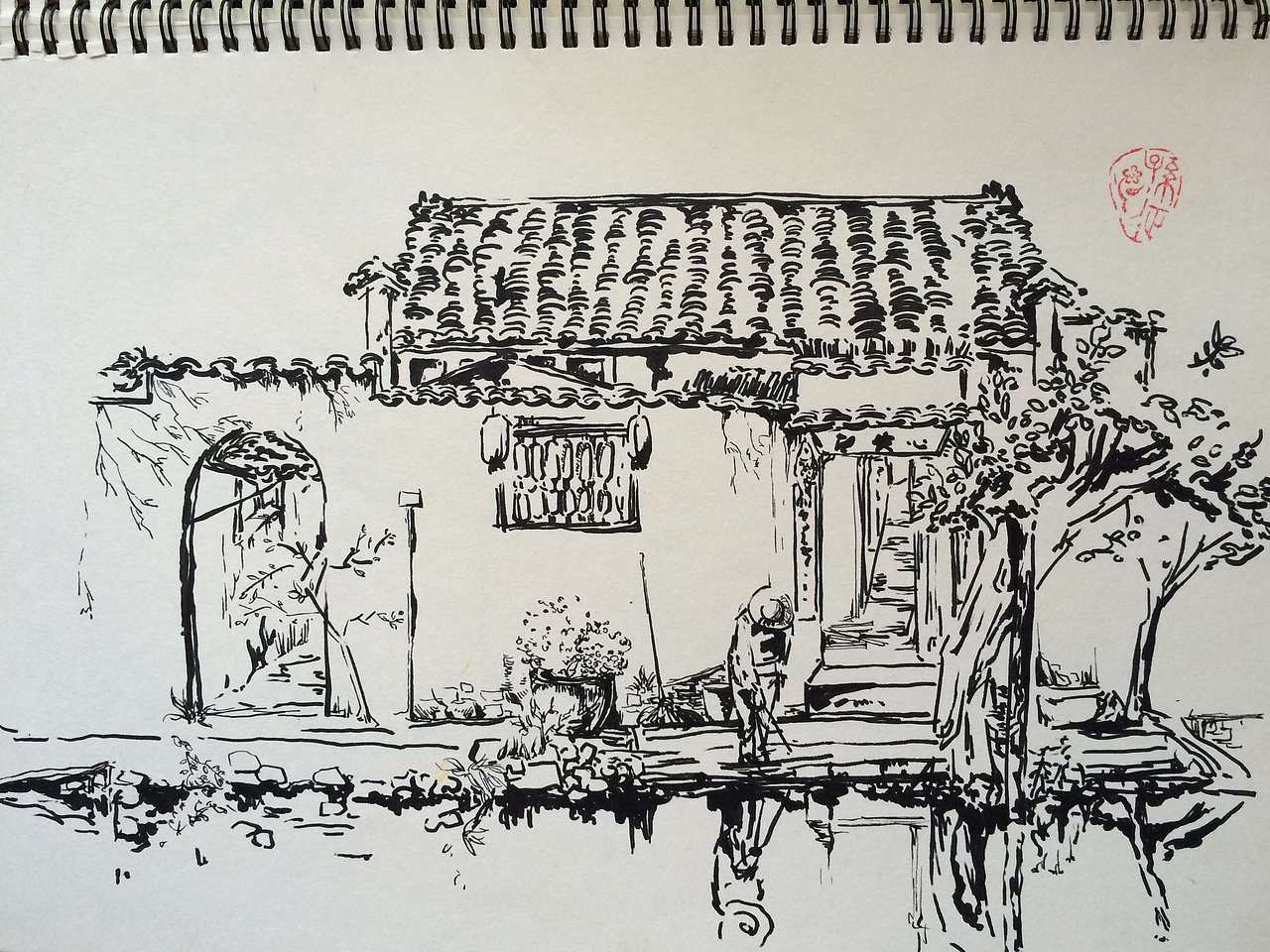 宏村风景写生图集 