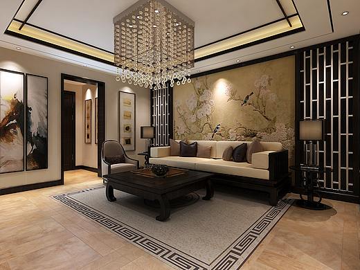 沈阳保利五月花240平新中式效果图