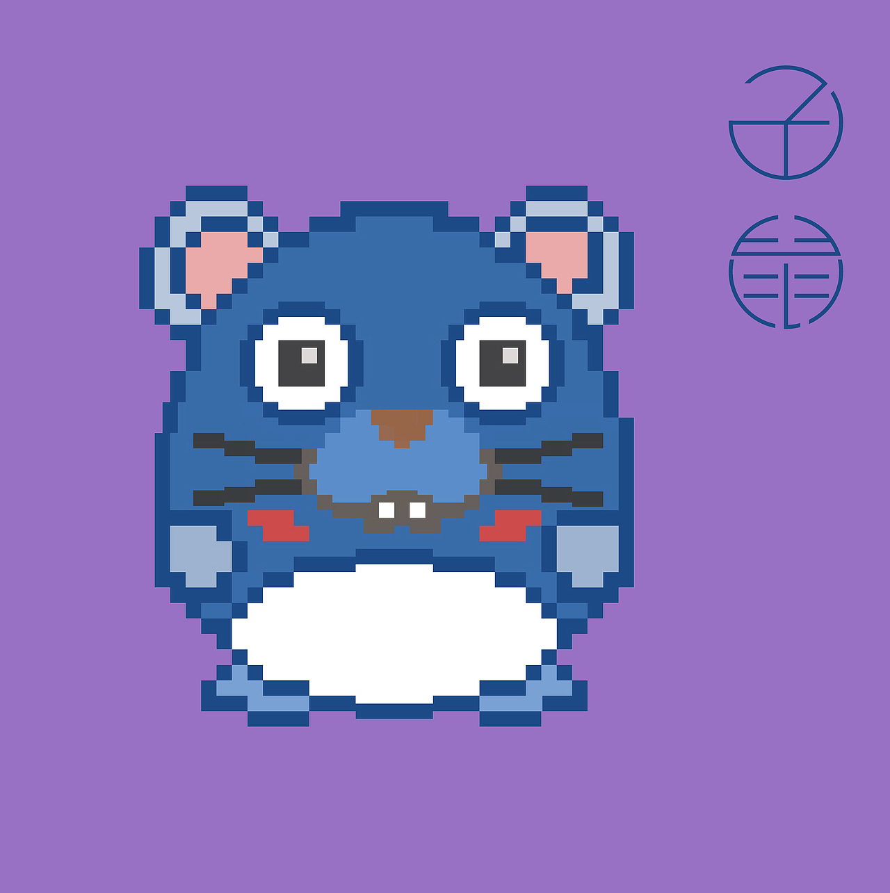 十二生肖像素画_方格之中-站酷zcool