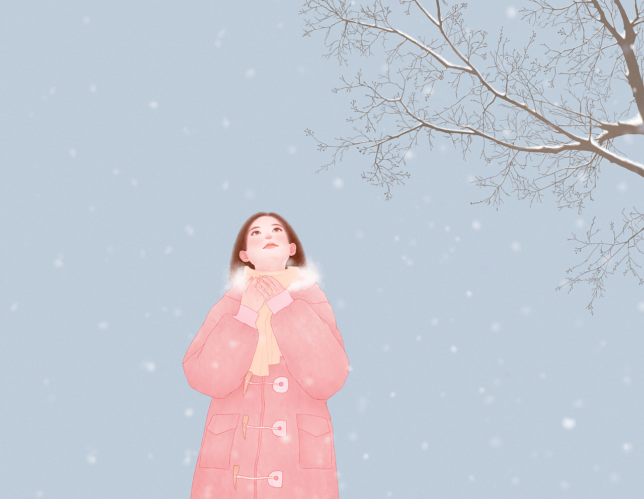 下雪了吗|插画|商业插画|闫听听 - 原创作品 - 站酷 (zcool)