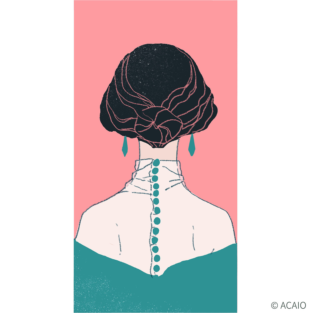 《小姐》（图ZMjMyODY4NTY0） - 艺术插画 - 站酷设计师Acaio原创素材 - 站酷ZCOOL