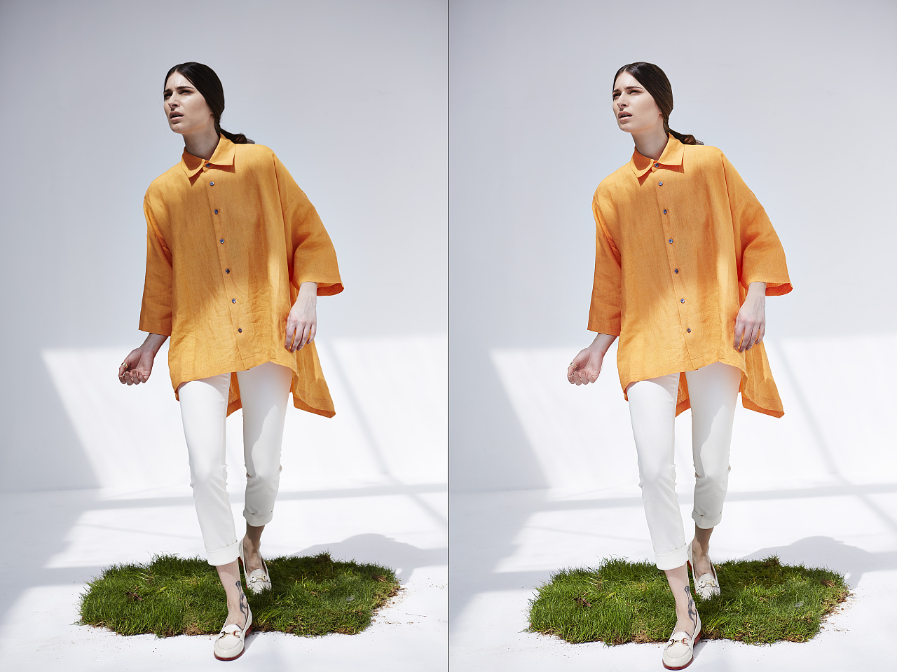 之前练习的服装类修图