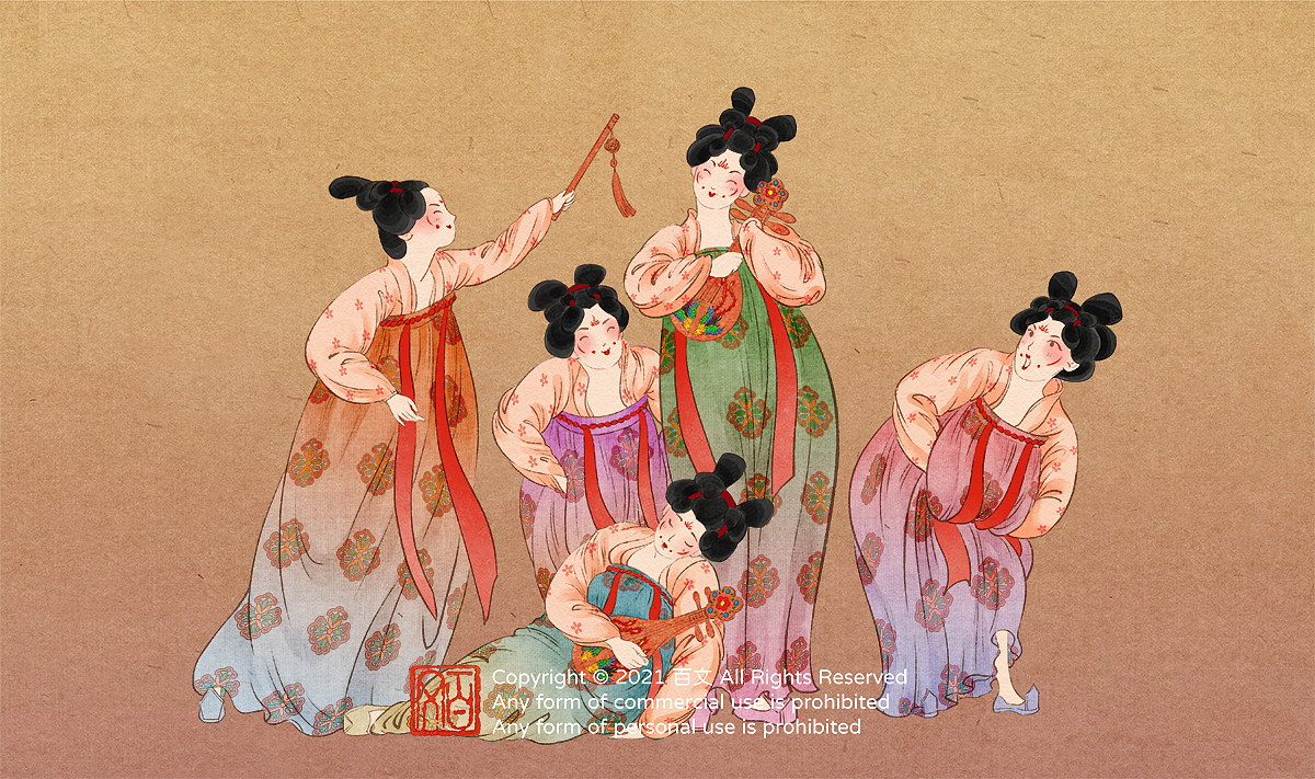 唐宫夜宴（图ZMjQyODkxMDM2） - 创作习作 - 站酷设计师百文BAIWEN原创素材 - 站酷ZCOOL