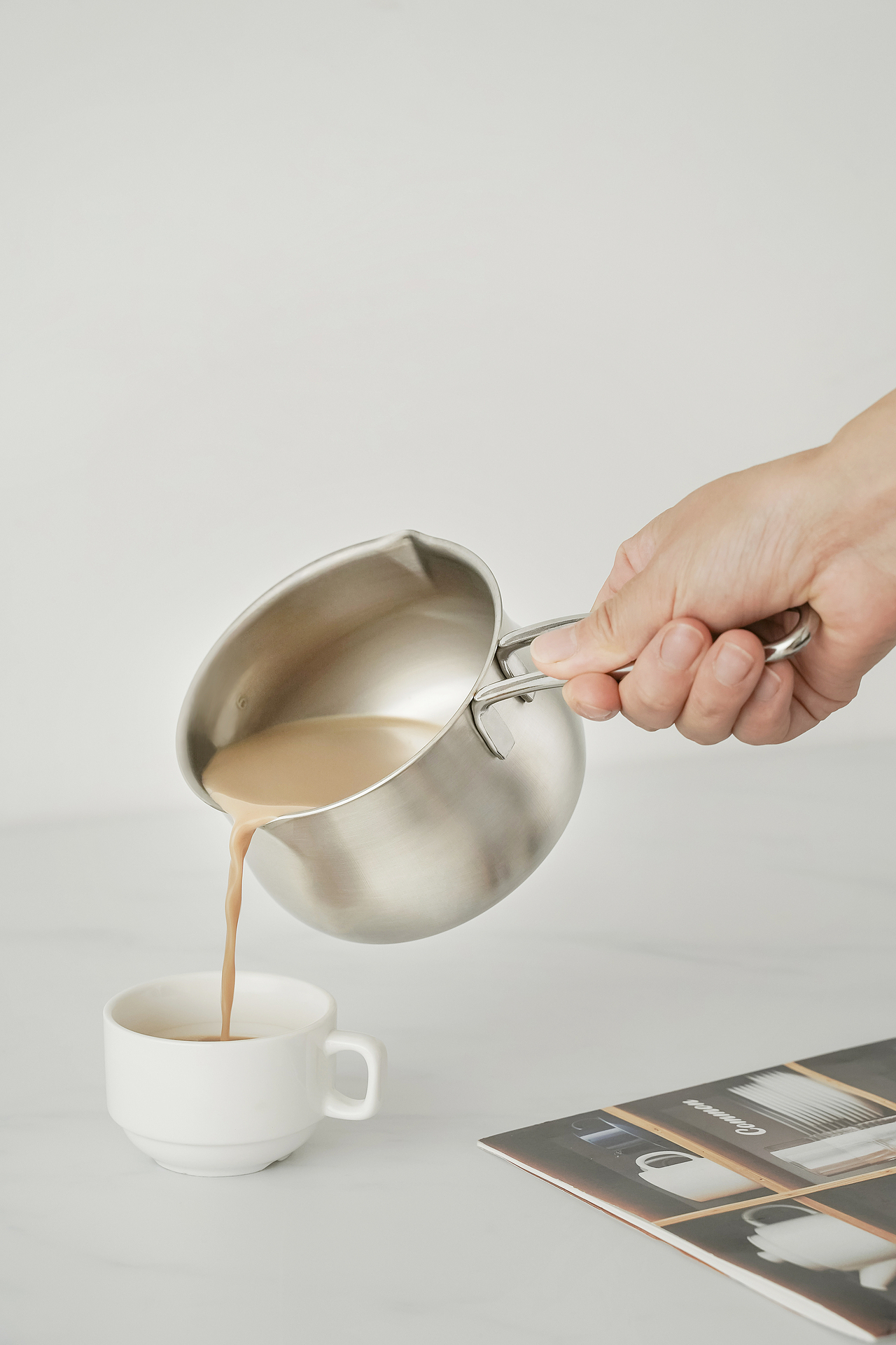 双口不锈钢奶锅