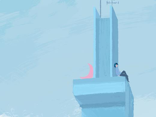 《我和一个孤独月亮》系列插画连载中...