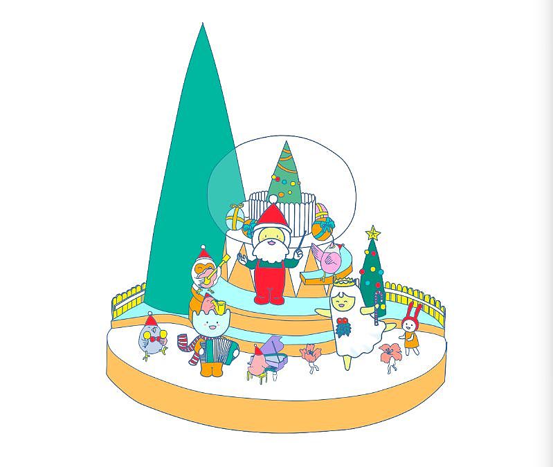 上海大宁国际、昆山昆城广场2017圣诞节主题装置设计（图ZMTAwMTUxNjUy） - 商业插画 - 站酷设计师刘佩佩插画原创素材 - 站酷ZCOOL