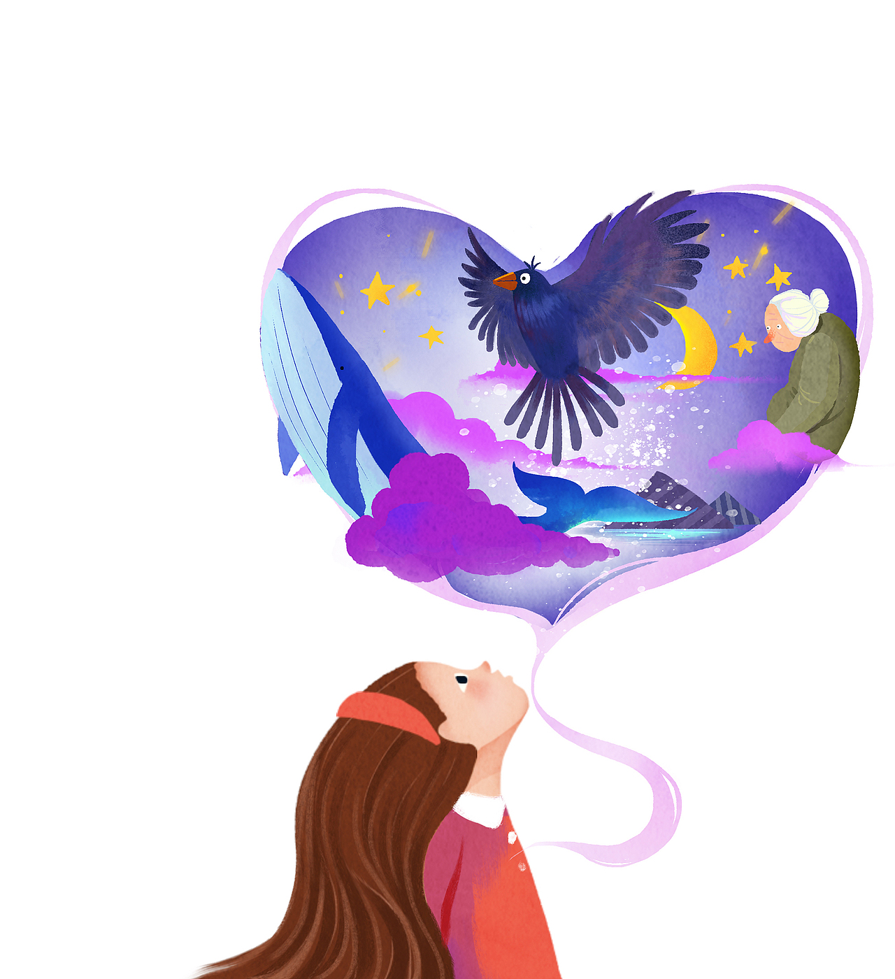 《寻找精灵徽章》--绘本插画