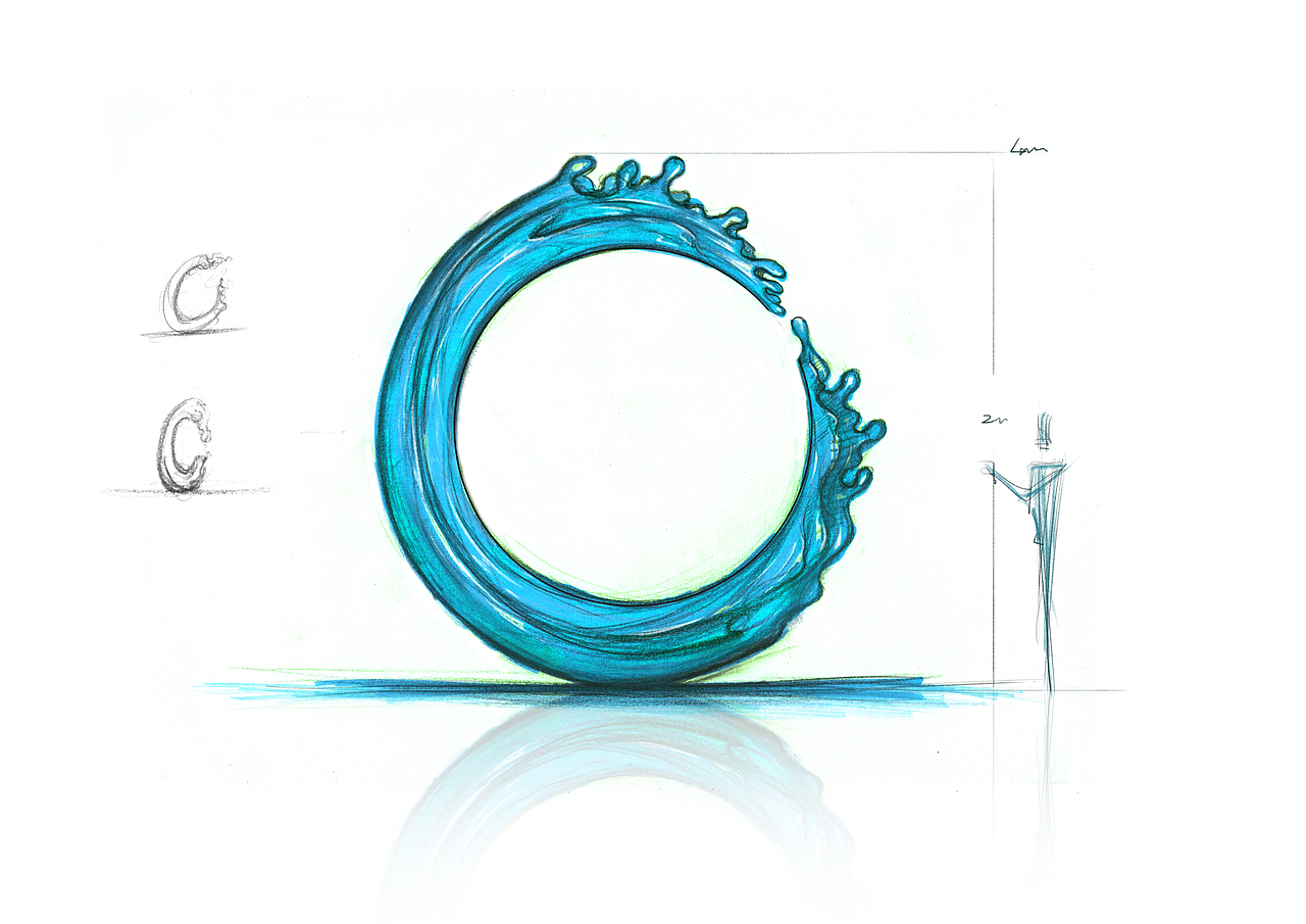 创意雕塑设计手绘