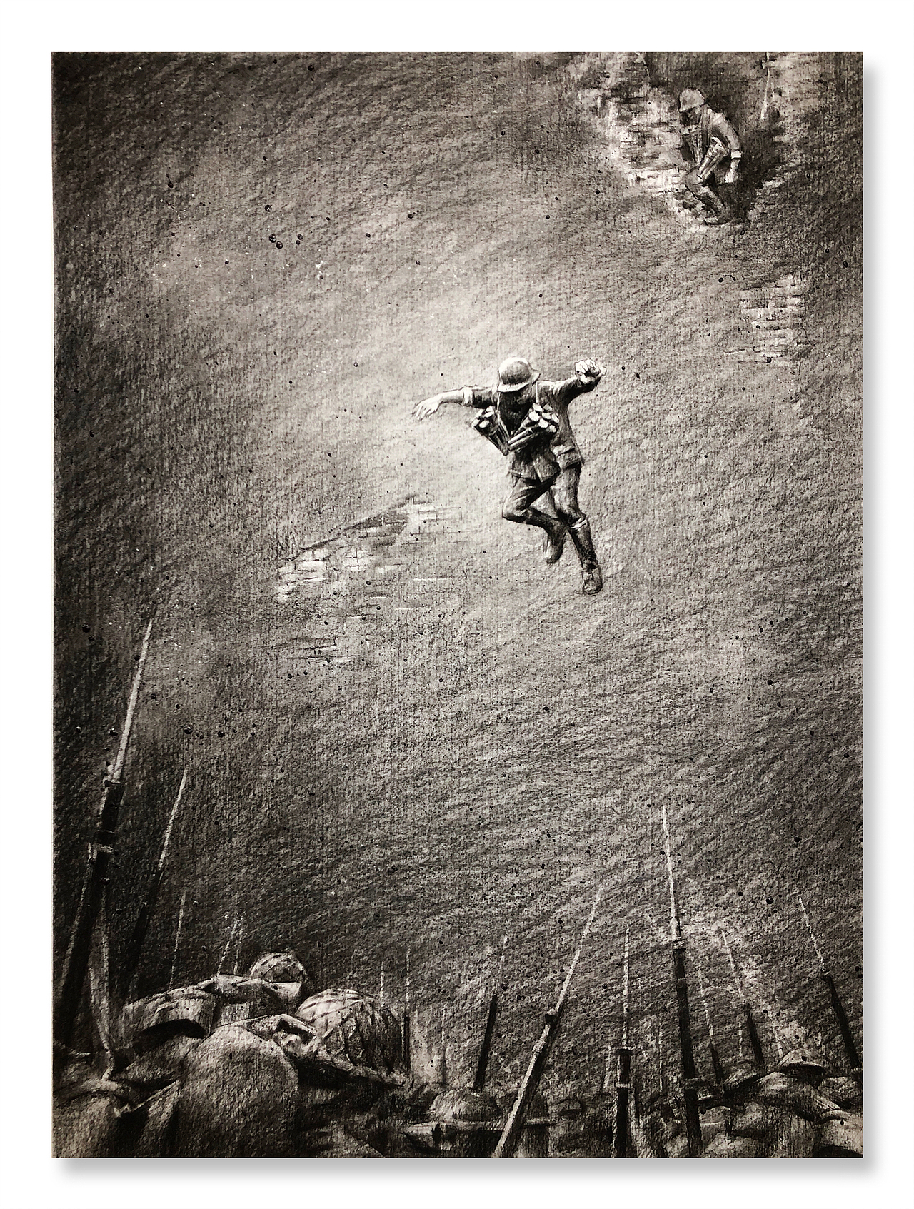 素描电影场景-八佰|纯艺术|绘画|川美小绿 - 原创作品 - 站酷 (zcool)