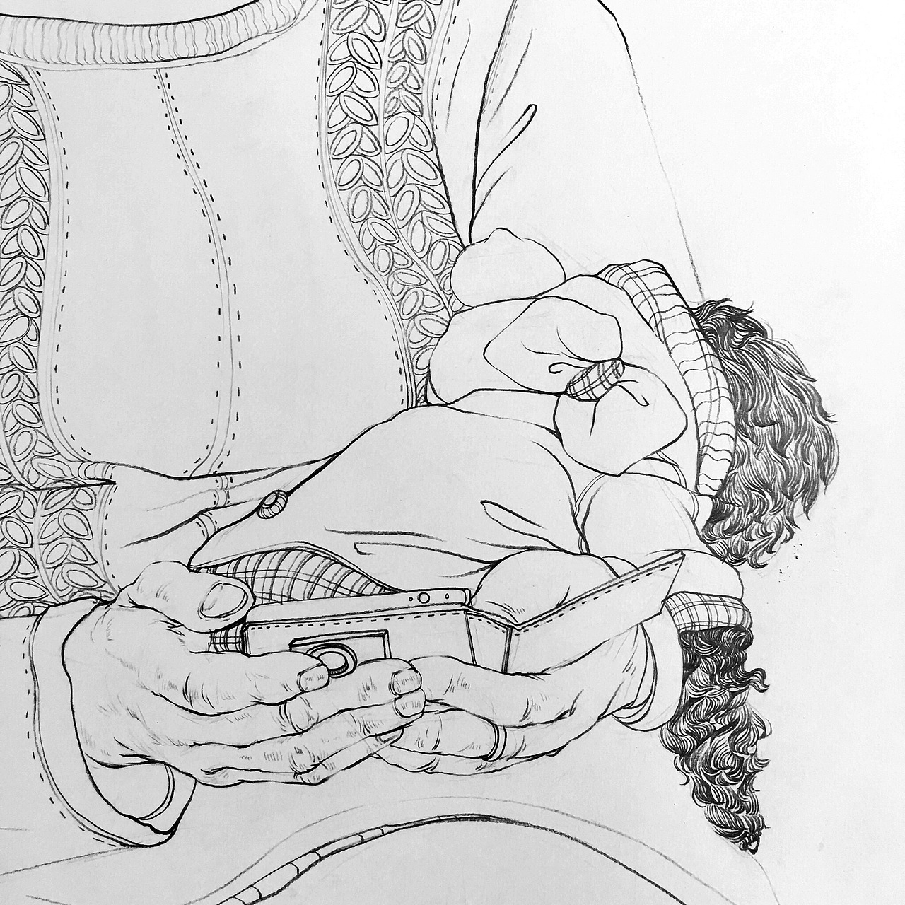 線描人物（圖ZMTI4MDY4Nzg0） - 繪畫 - 站酷設(shè)計師Joannaya原創(chuàng)素材 - 站酷ZCOOL