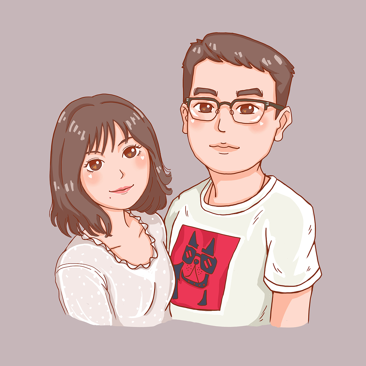 0原创作品动漫单幅漫画卡通头像q版人物手绘板绘三少聚宝盆三少聚宝盆