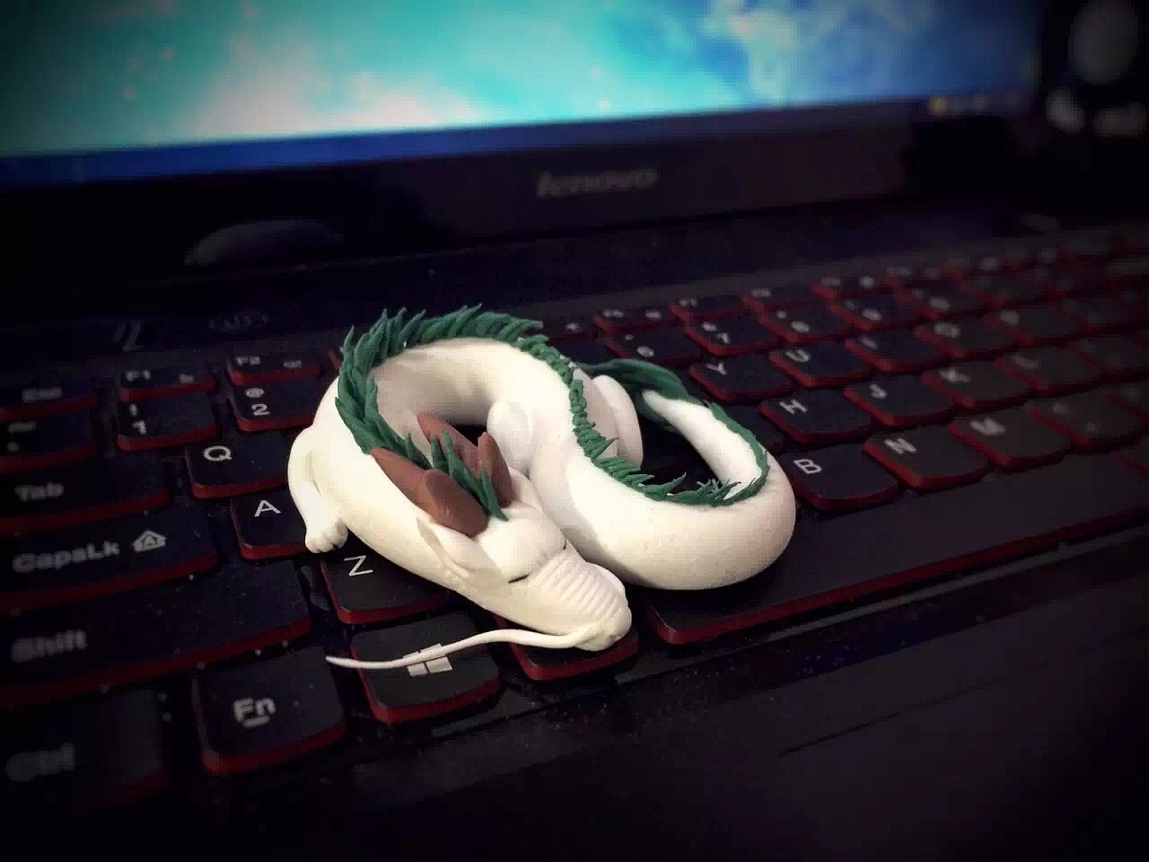 手作小白龙超轻粘土