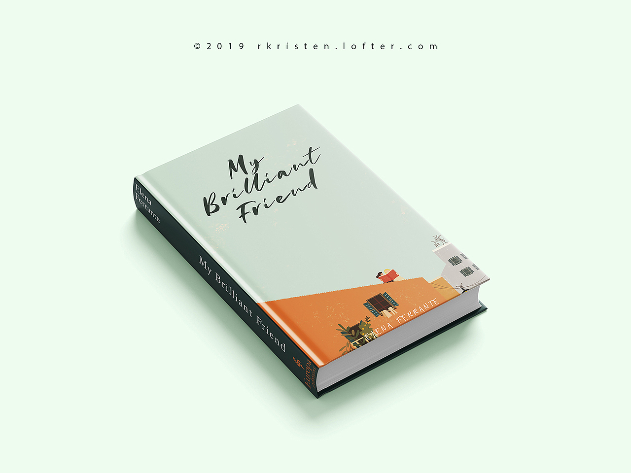 我的天才女友my brilliant friend 书籍封面插画设计（图ZMTgzNTEzMDE2） - 创作习作 - 站酷设计师若榡Kristen原创素材 - 站酷ZCOOL