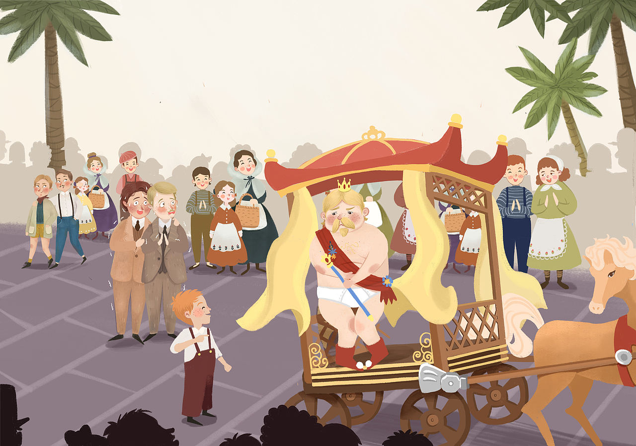 皇帝的新衣（图ZMjIyNjY5NjE2） - 儿童插画 - 站酷设计师画画的大林原创素材 - 站酷ZCOOL