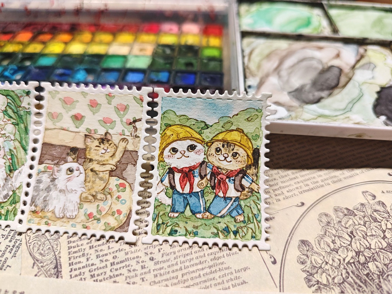 水彩手绘插画（图ZMzcwNjAzNDYw） - 艺术插画 - 站酷设计师葡萄籽的西瓜原创素材 - 站酷ZCOOL