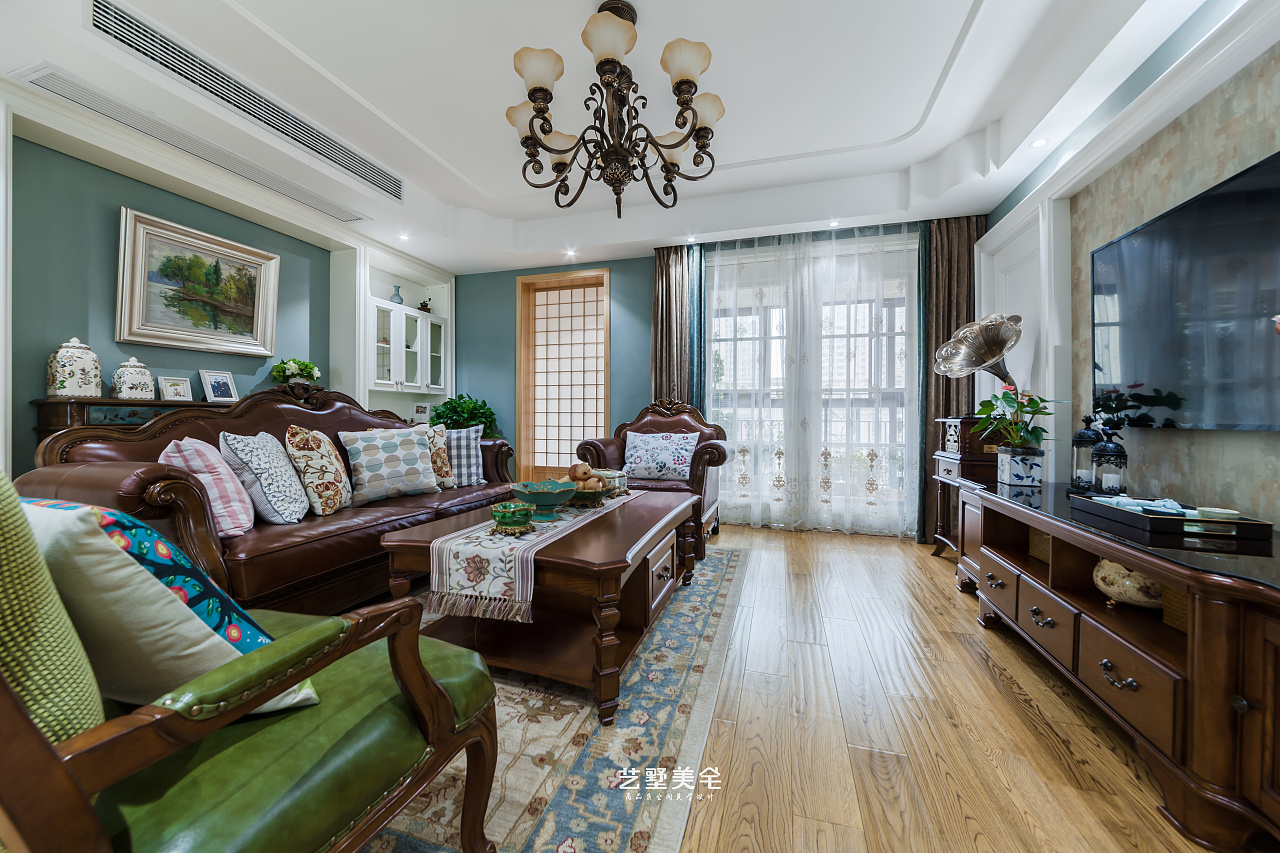 温州南湖锦园178㎡复古绿打造永不过时的美式经典
