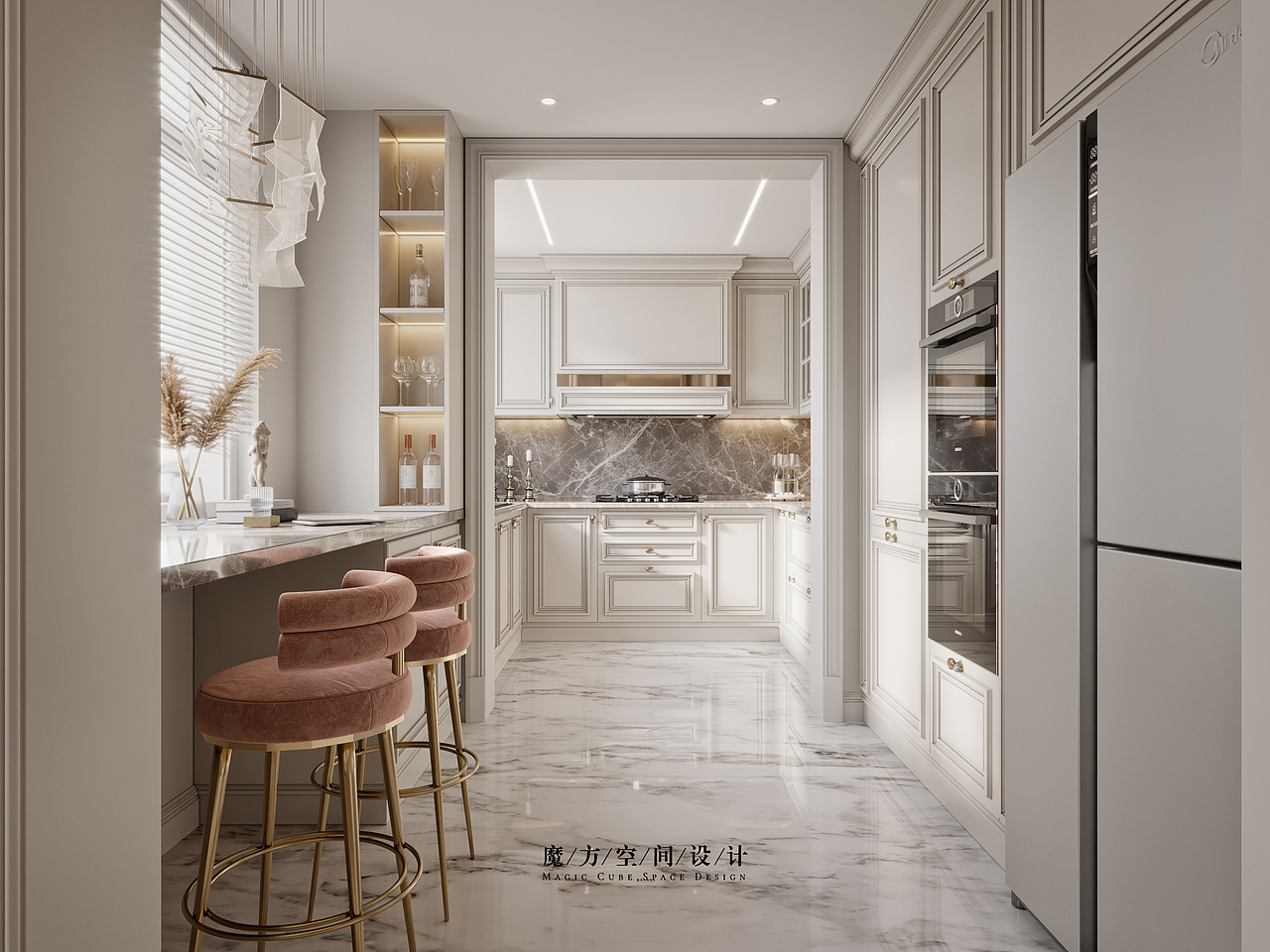 【魔方】法式轻奢•贵州遵义别墅项目（图ZMjE2NzMxODY0） - 家装设计 - 站酷设计师魔方空间设计原创素材 - 站酷ZCOOL
