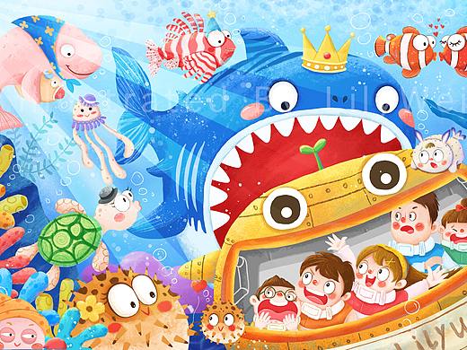 海底世界玩具拼图插画