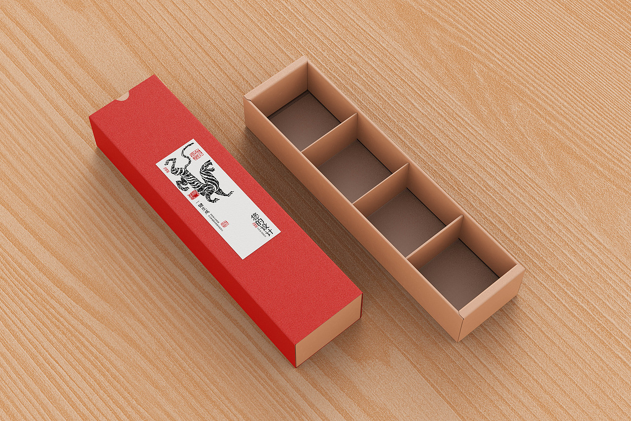 国潮伴手礼纸盒样机包装样机