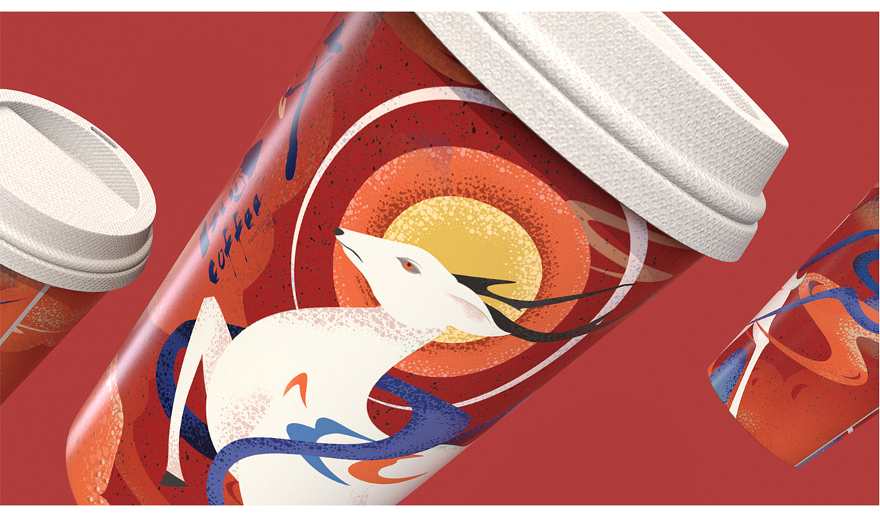 Wei+Coffee x 敦煌 平面插画视觉