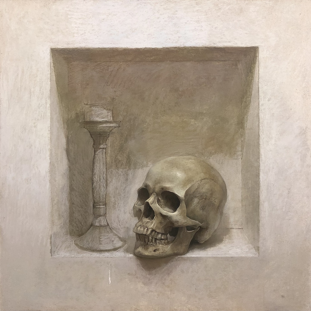 《头骨、蜡烛与蛾》（图ZMjU1NTAzMzMy） - 绘画 - 站酷设计师何石磊Leo原创素材 - 站酷ZCOOL