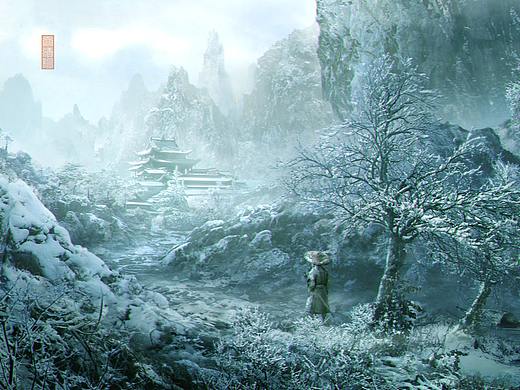 明 雪舟 《秋冬山水图》